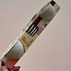 Set of 4 White Café Crème Bowls